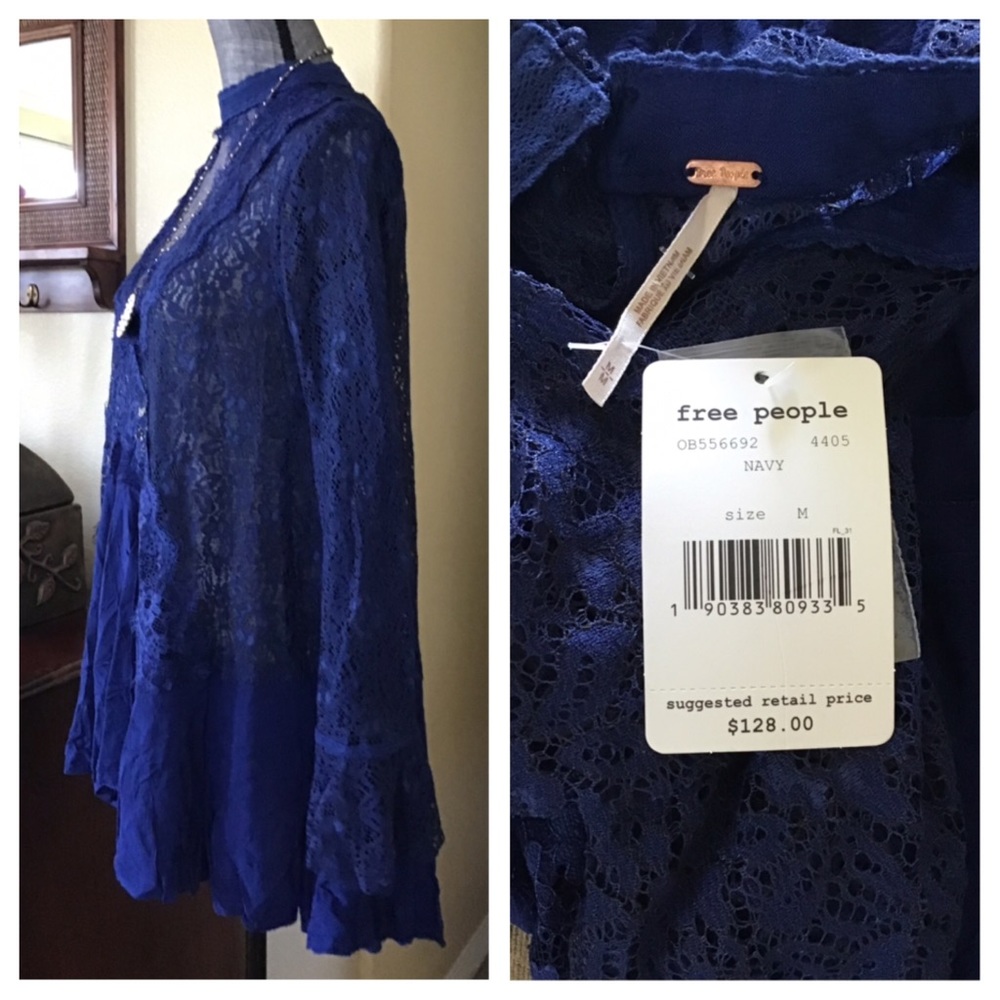 Free People Secret Origins Pieced Lace Tunic. NWT. - Picture 5 of 6